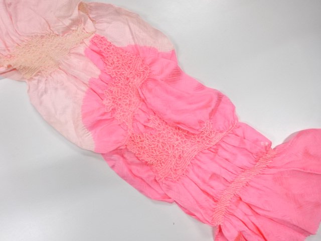 JAPANESE KIMONO / OBIAGE / SILK / SHIBORI